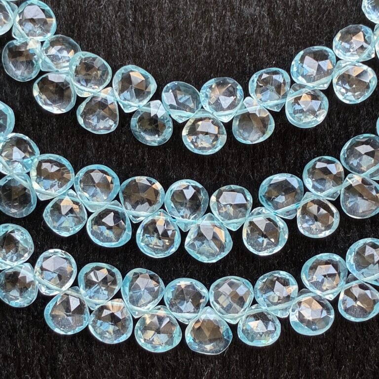 Sky Blue Topaz ,Faceted Maron, 22Cm, 6.6*6.1*3.1mm