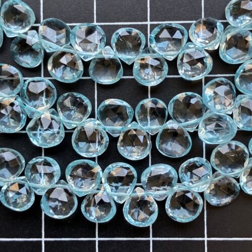 Sky Blue Topaz ,Faceted Heart,22Cm, 6.6*6.1*3.1mm