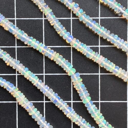 Ethiopian Opal, Smooth Rondelle, 22 cm, 3.2 mm