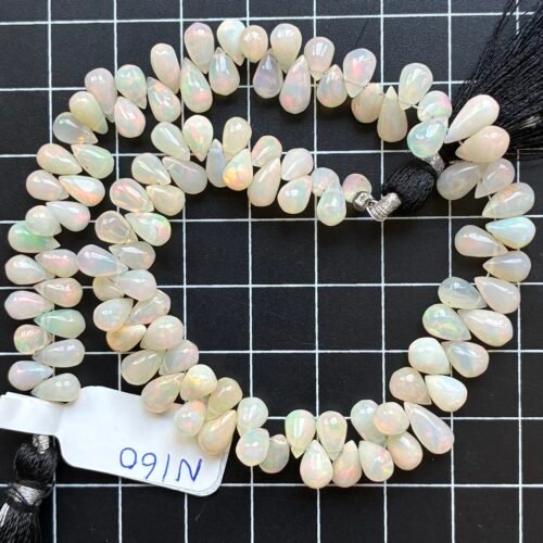 Ethiopian Opal, Smooth Drops, 26 cm, 8*6*4.8 - 6.8*4.5 mm