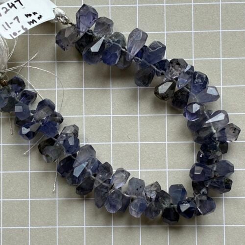 Iolite, Faceted Fancy Cut Drops, 18 cm, 11*6.3 mm--10*6.3 mm