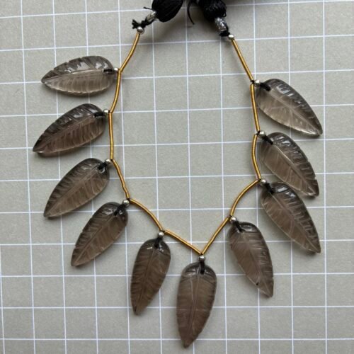 Natural stone Leaf, 10 beads, 25*9*5 mm