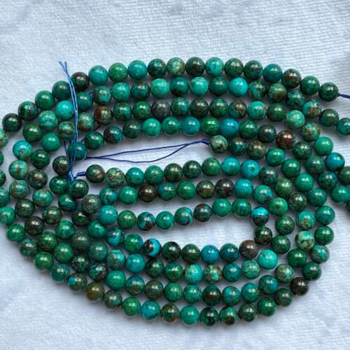 Chrysocolla Round, 7.7- 8 mm, 52 beads, 40 cm