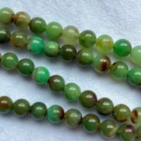 Natural Chrysoprase, Round 7 Mm, 40 Cm
