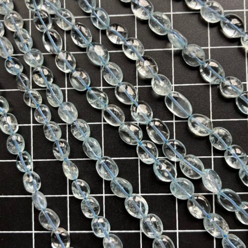 Aquamarine, Smooth Oval, 44 cm, 7.7*6*4.3--6.2*5.2*3.5 mm