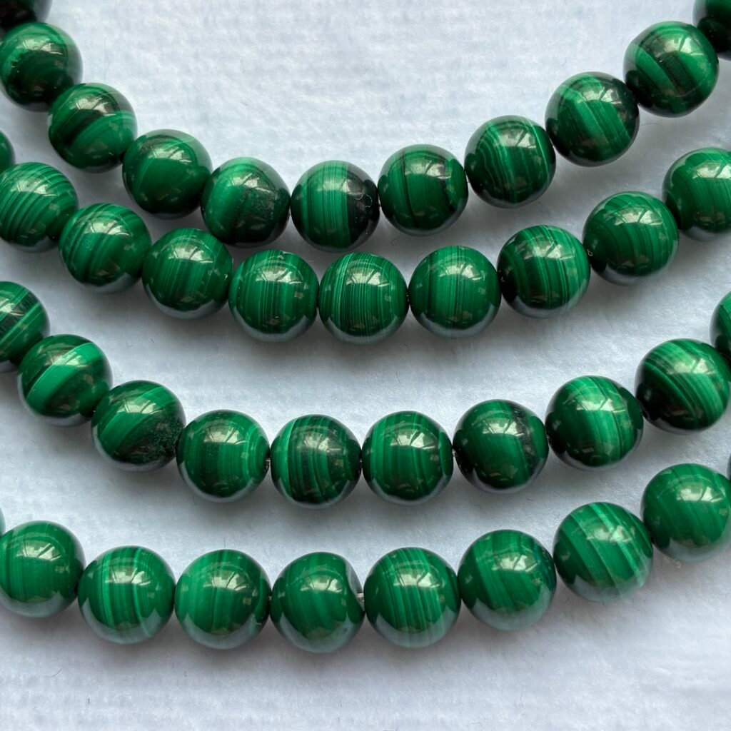 Malachite, Round 6 -6.5 Mm, 40 cm