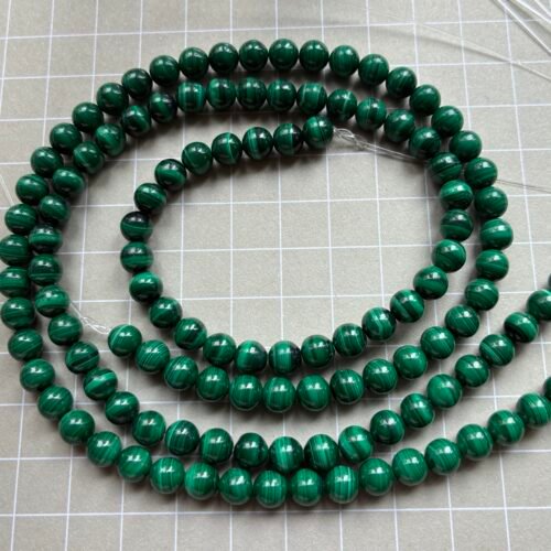 Malachite, Round 6 -6.5 Mm, 40 cm