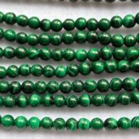 Malachite, 4 -4.5 mm Round, 45 cm