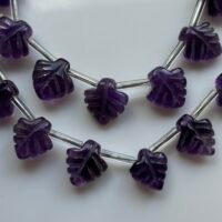 Amethyst,  Leaf Shape, 11*9.5mm, 16 beads