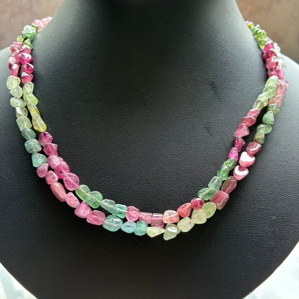 Tourmaline Necklace, 48 Cm,8*5.5- 5*5mm