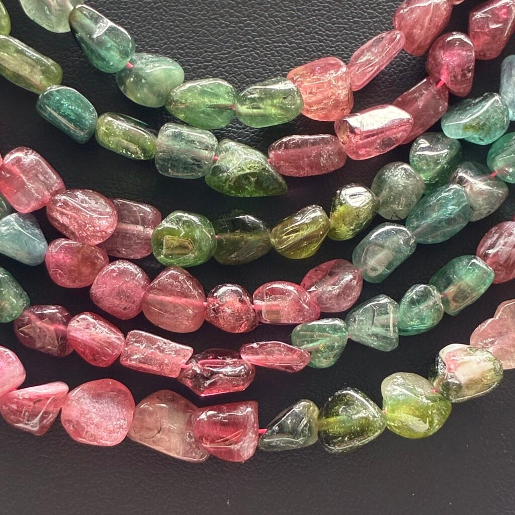 Tourmaline, Necklace, Deep Color, 48 cm, 7*6 mm approx