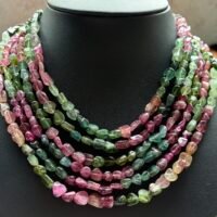Tourmaline, Necklace, Deep Color, 48 cm, 7*6 mm approx