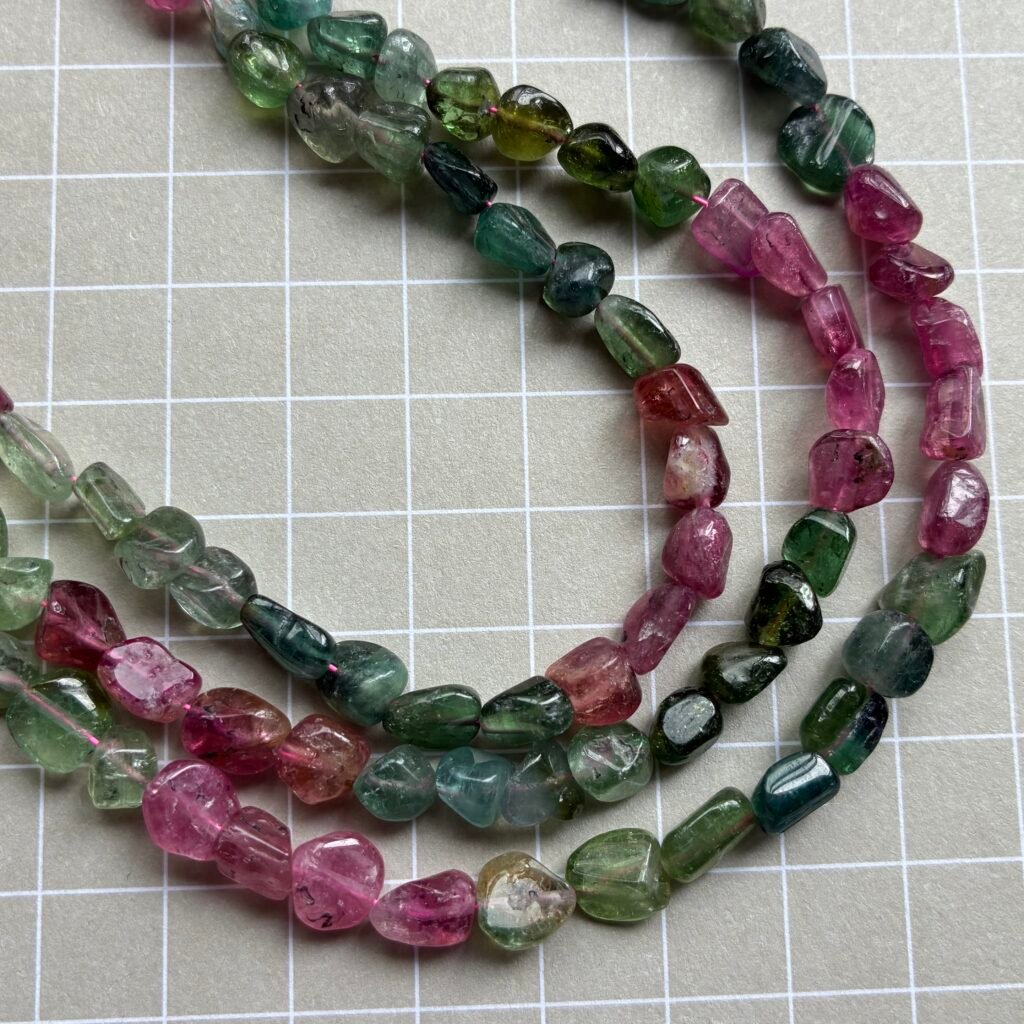 Tourmaline, Necklace, Deep Color, 48 cm, 7*6 mm approx