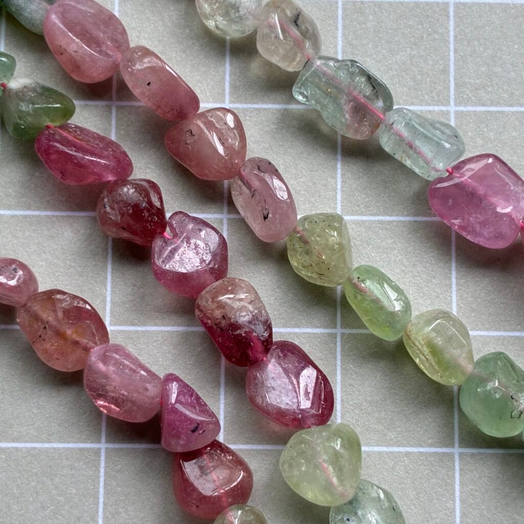 Tourmaline Necklace, 48 Cm,8*5.5- 5*5mm