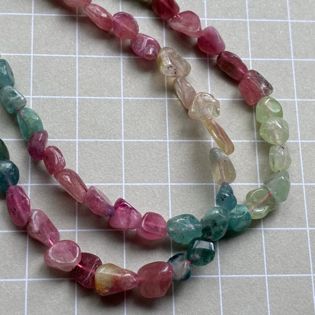 Tourmaline Necklace, 48 Cm,8*5.5- 5*5mm