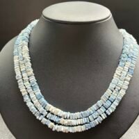Blue Opal Sazare Shape, 50cm,5*4mm
