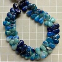 Afghanite, Smooth pear, 21.5 cm, 58 beads, 12.3*6.8*4 - 9.7*7*4.4 mm