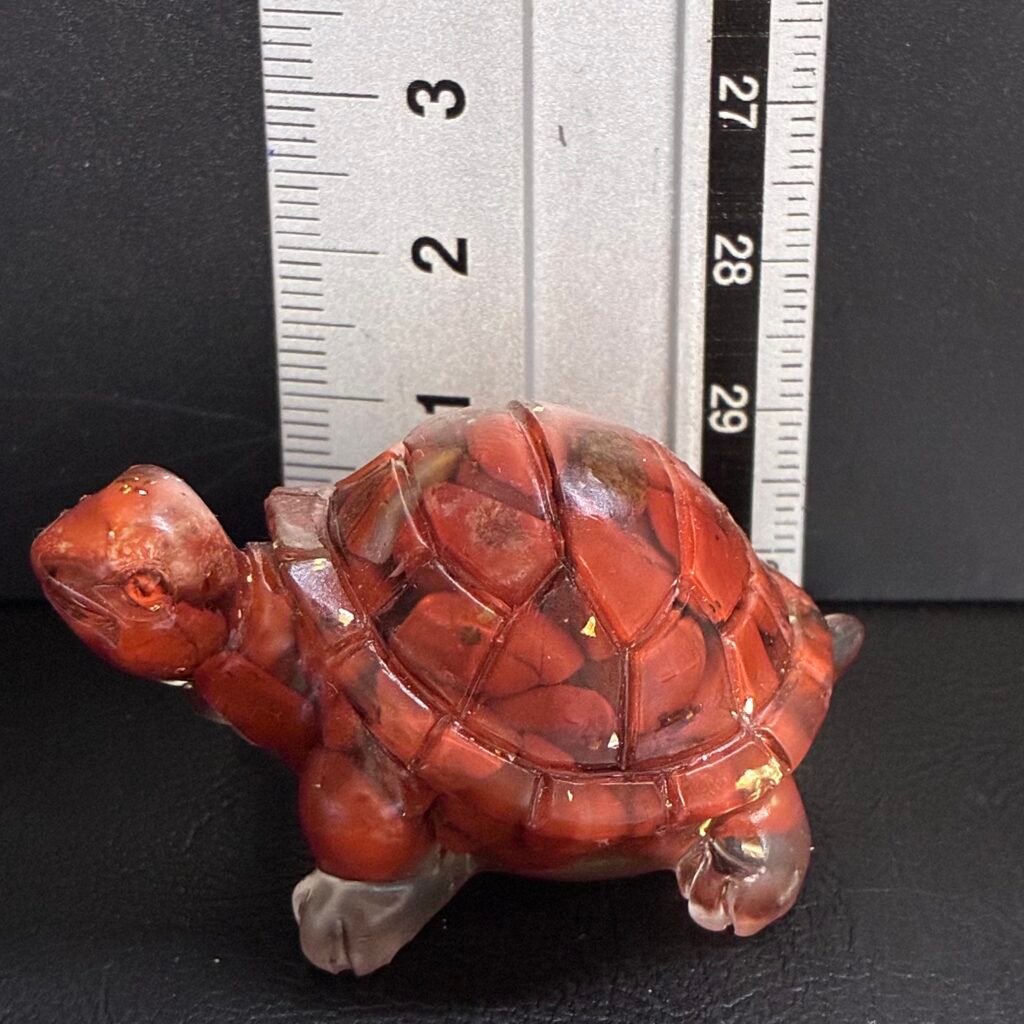 カメ、5×3cm、レッドサンストーン