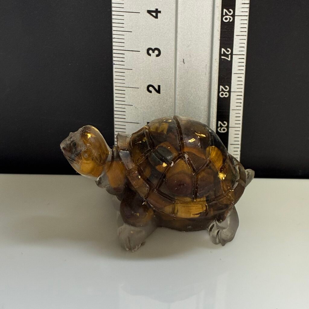 カメ、5×3cm、タイガーアイ