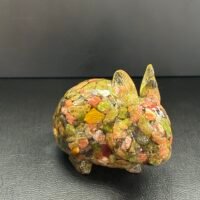 Rabbit, 5*4.5 Cm, Green Mix