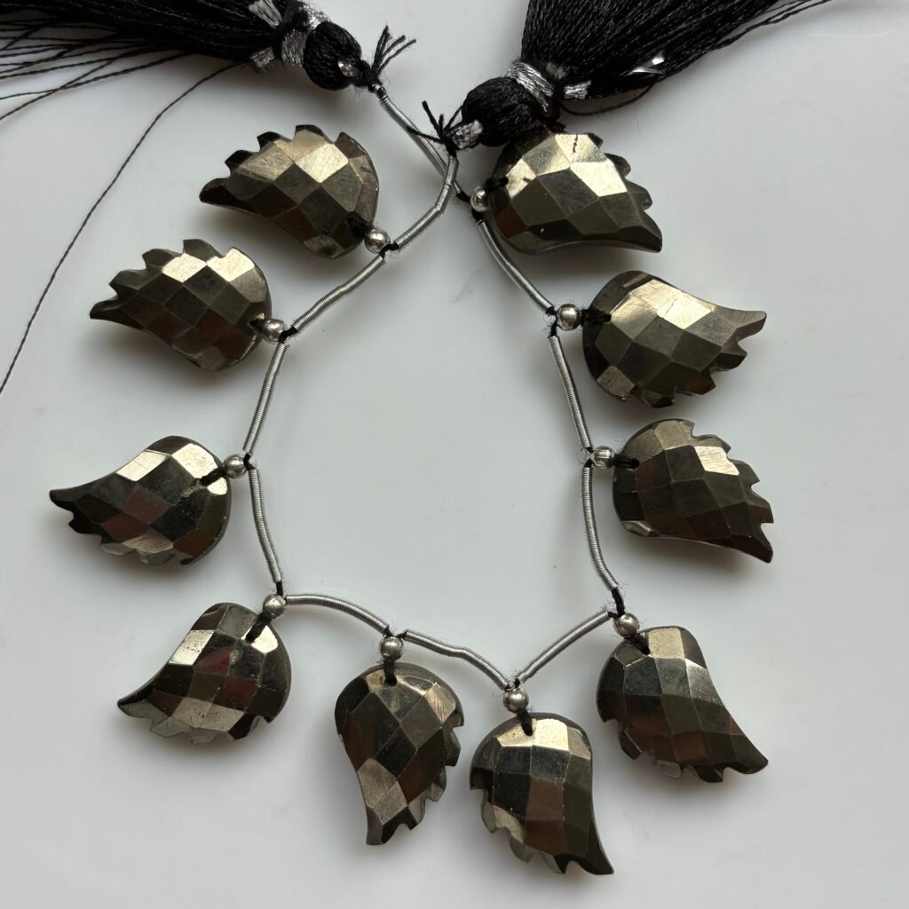 Pyrite, Wing , 10 Beads , 15.7*10.6 mm, 14 cm