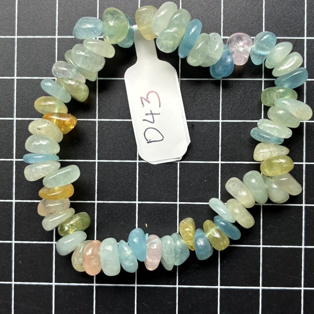 Aquamarine Rough Bracelet,17cm