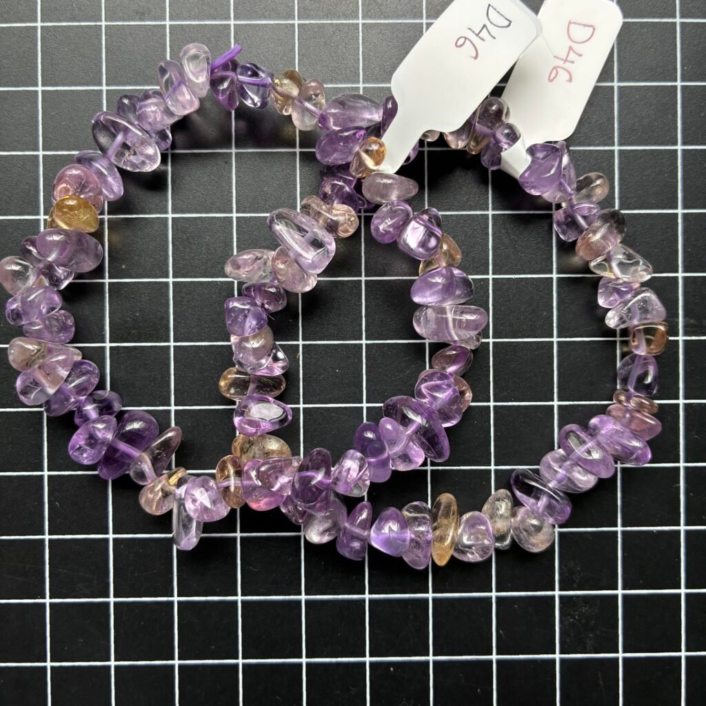 Ameterine  Smooth Round Tumble Bracelet, 18cm