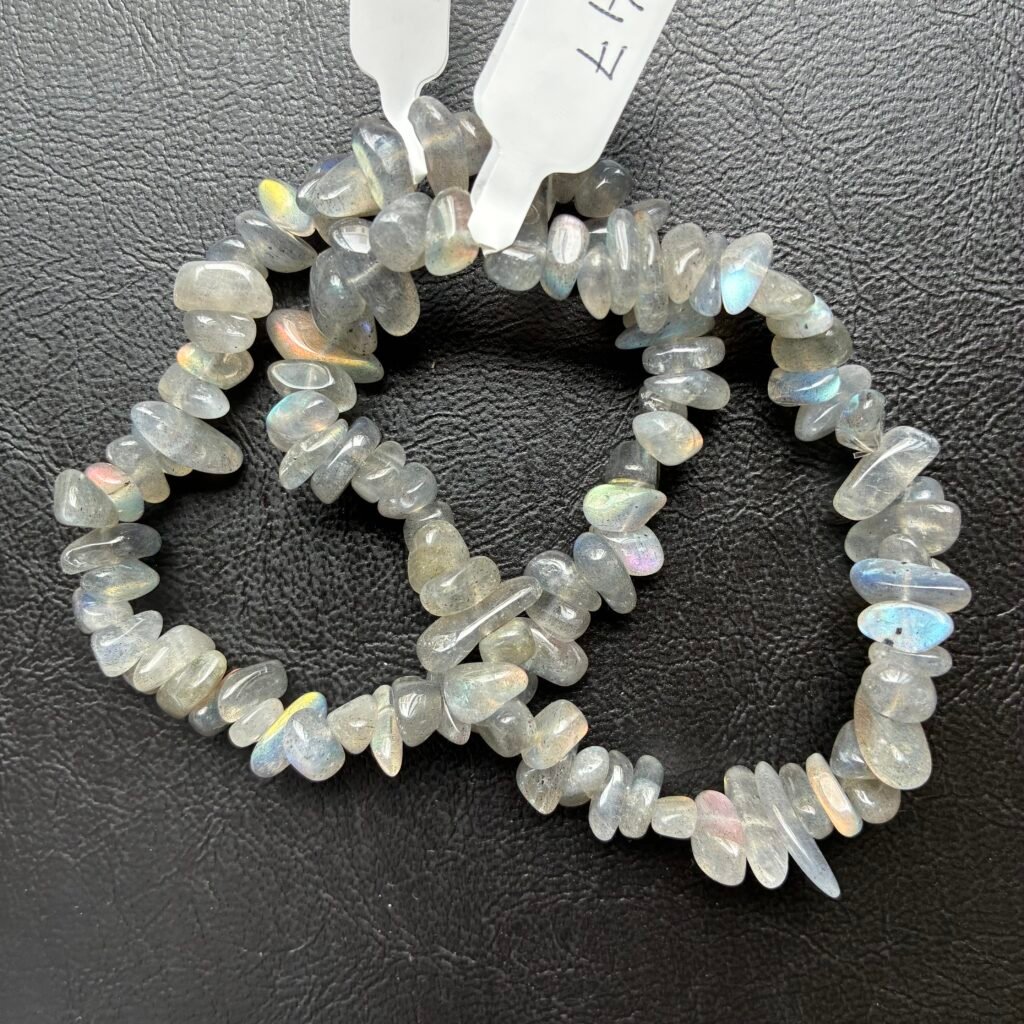 Labradorite  Smooth Round Tumble Bracelet,18cm