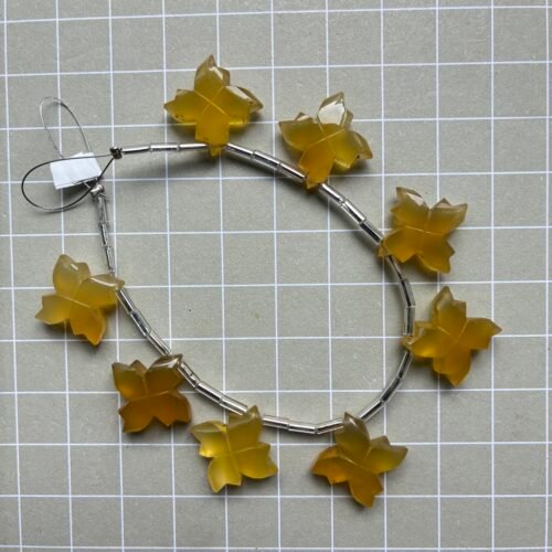 Carving Square Flower, 8 beads