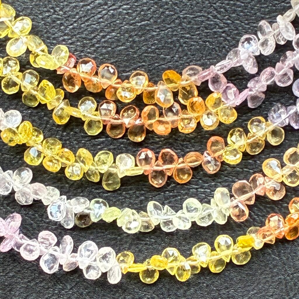 Sapphire, Faceted Pear, Natural Multi, 21 Cm, 4.5*3*1.5 mm