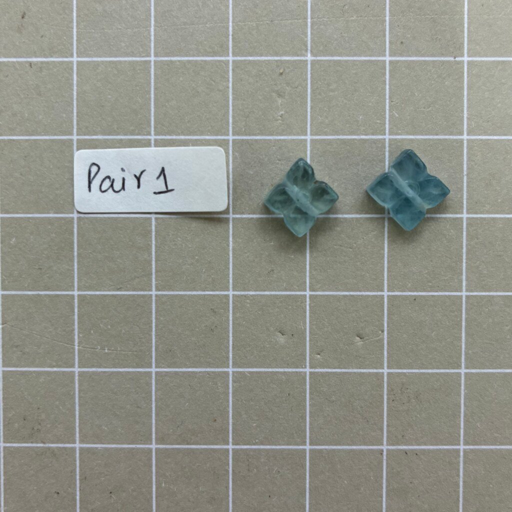 Natural Aquamarine Four-Leaf Clover