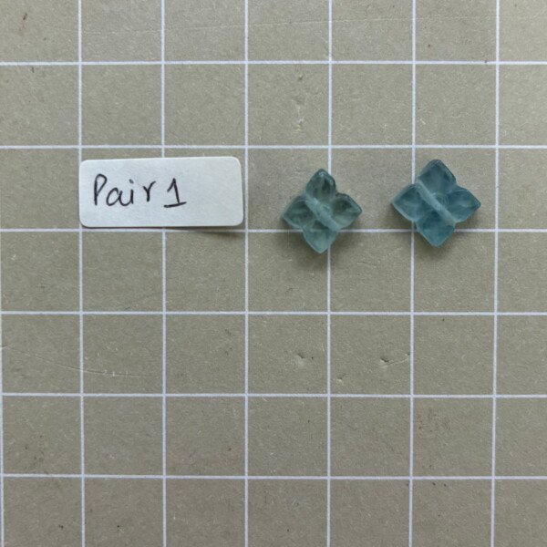 Natural Aquamarine Four-Leaf Clover