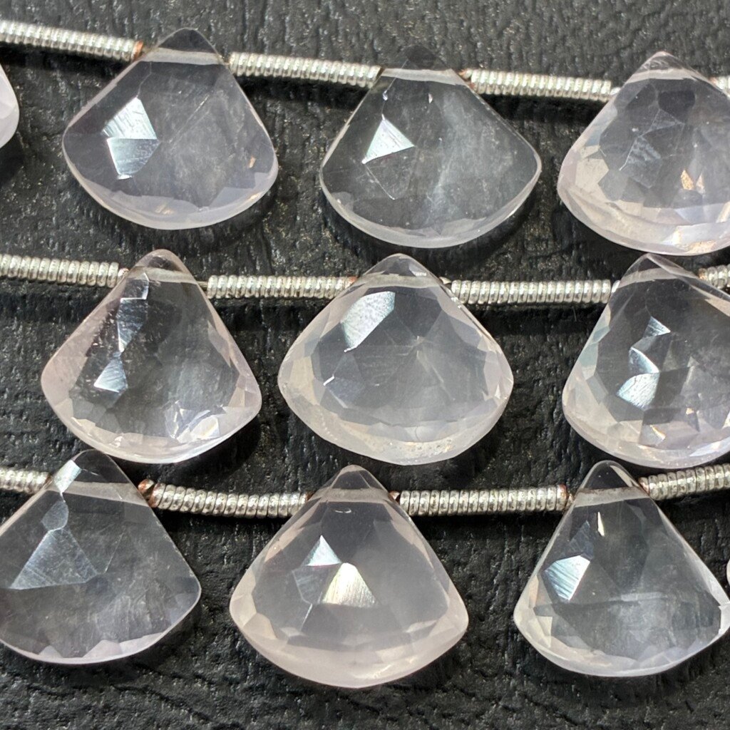 Rose Quartz Fancy Heart Shape Large Pear