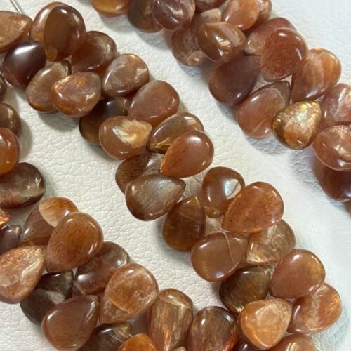 Golden Shine Moonstone Pear Smooth,10Cm