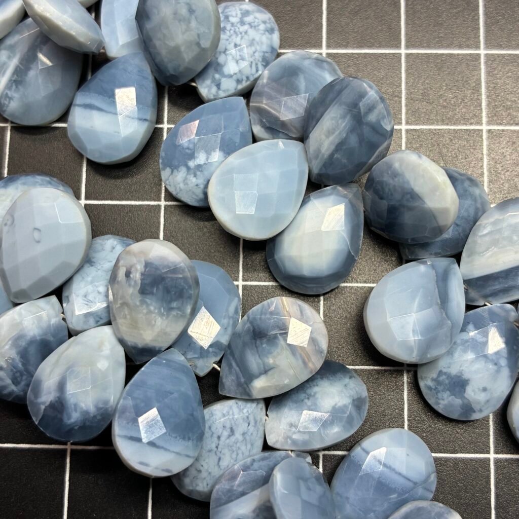 Blue Opal Pear Faceted