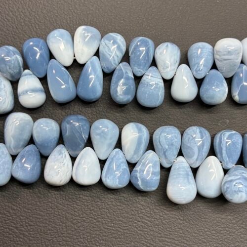 Blue Opal Drops Smooth, 11cm, 12*7mm