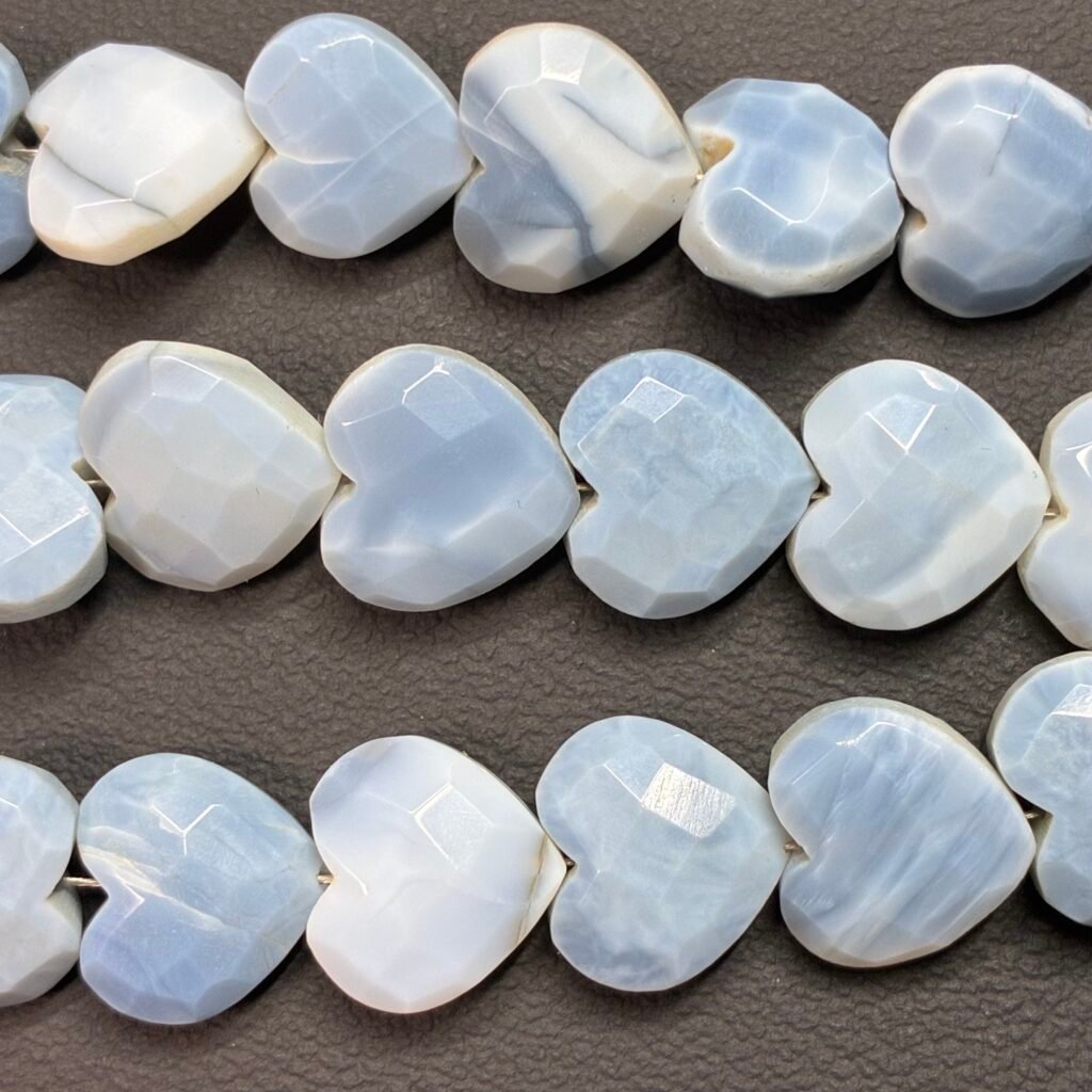 Blue Opal Heart Faceted