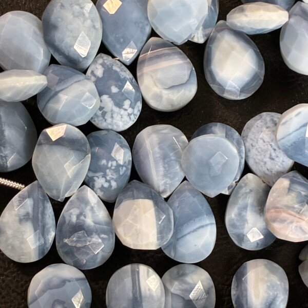 Blue Opal Pear Faceted