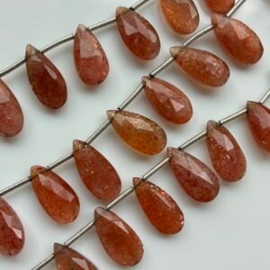 Sunstone Faceted Pears 8x15mm Calibreted