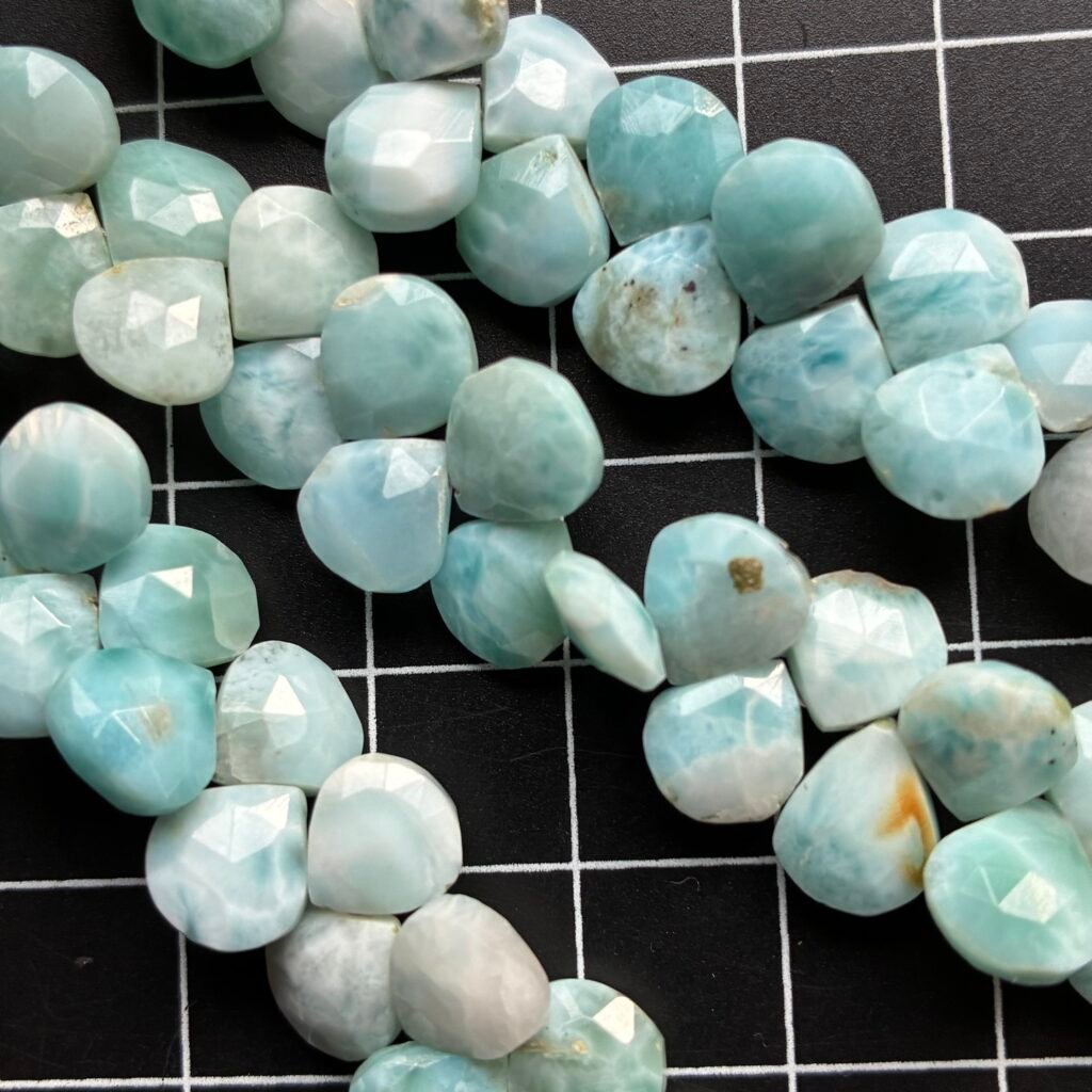 Larimar Heart Faceted