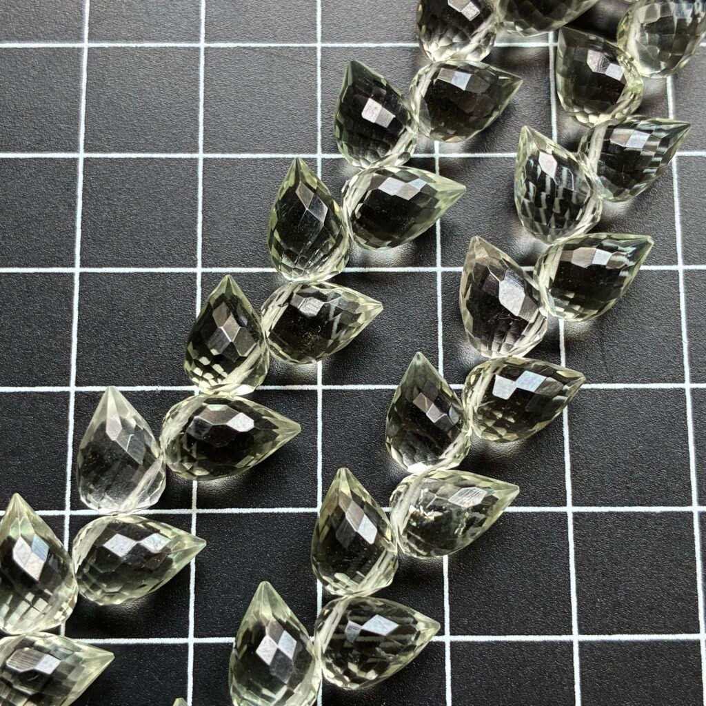 Amethyst Green, 21cm, Flower Bud, 9.7*6.7mm, 33 beads approx