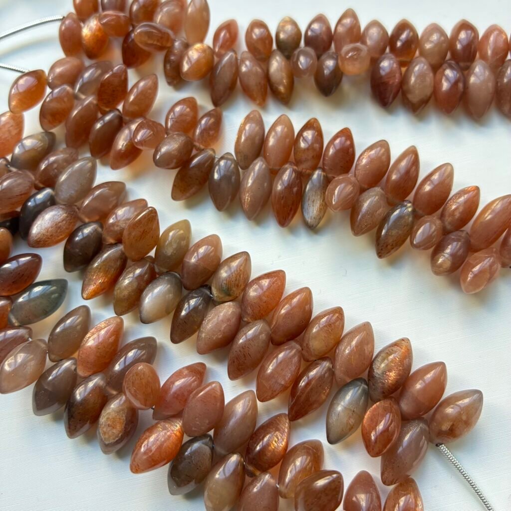 Golden Shine Moonstone Barley Smooth