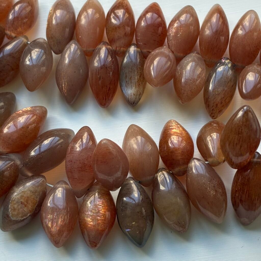 Golden Shine Moonstone Barley Smooth