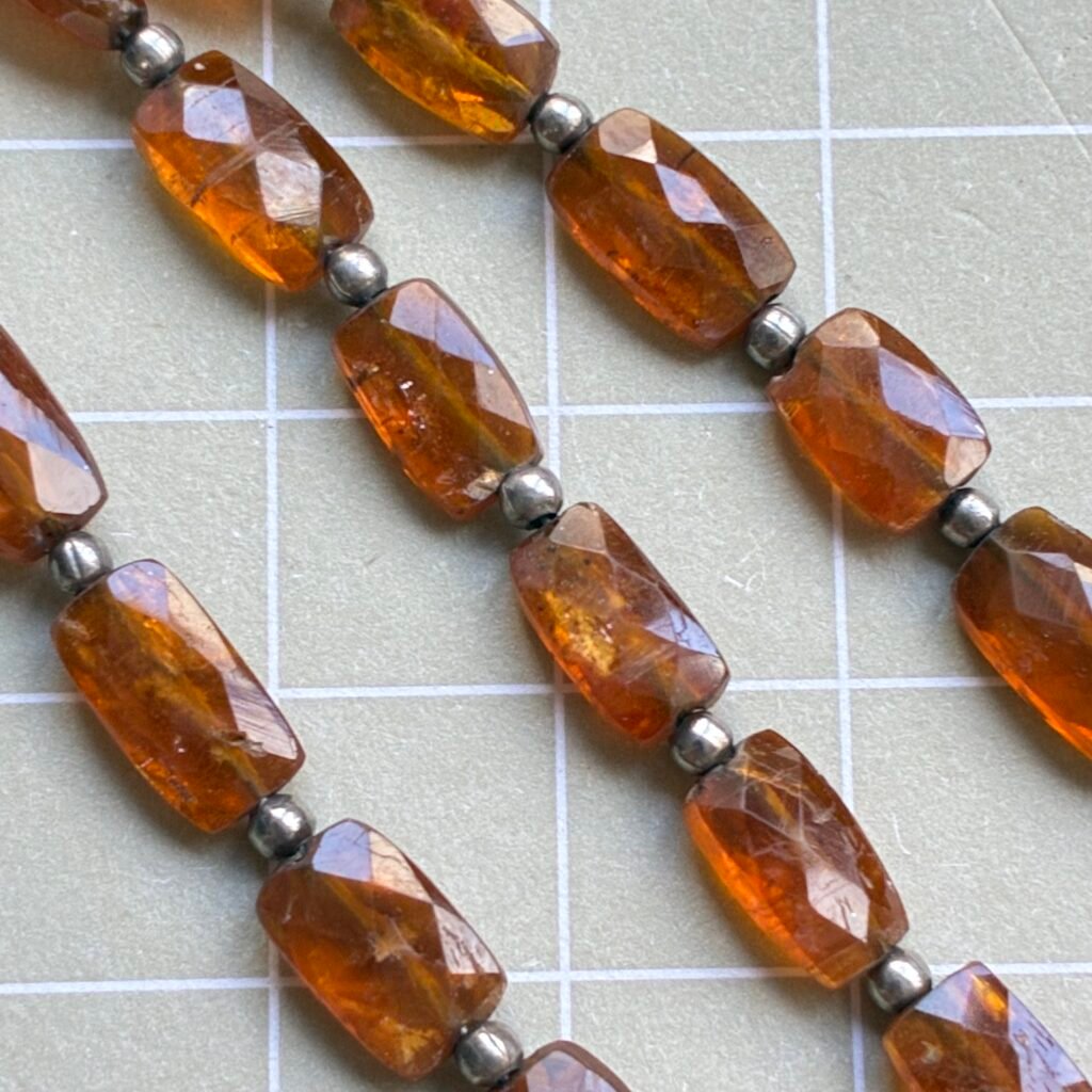Kyanite, Orange, Chicklet Shape, 10*5*3mm, 25cm