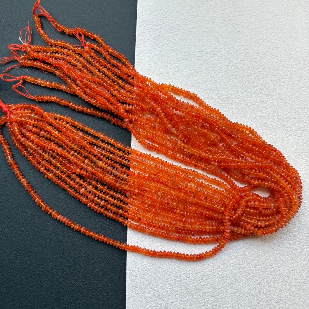Carnelian, soroban cut, 37cm, 3.6 mm