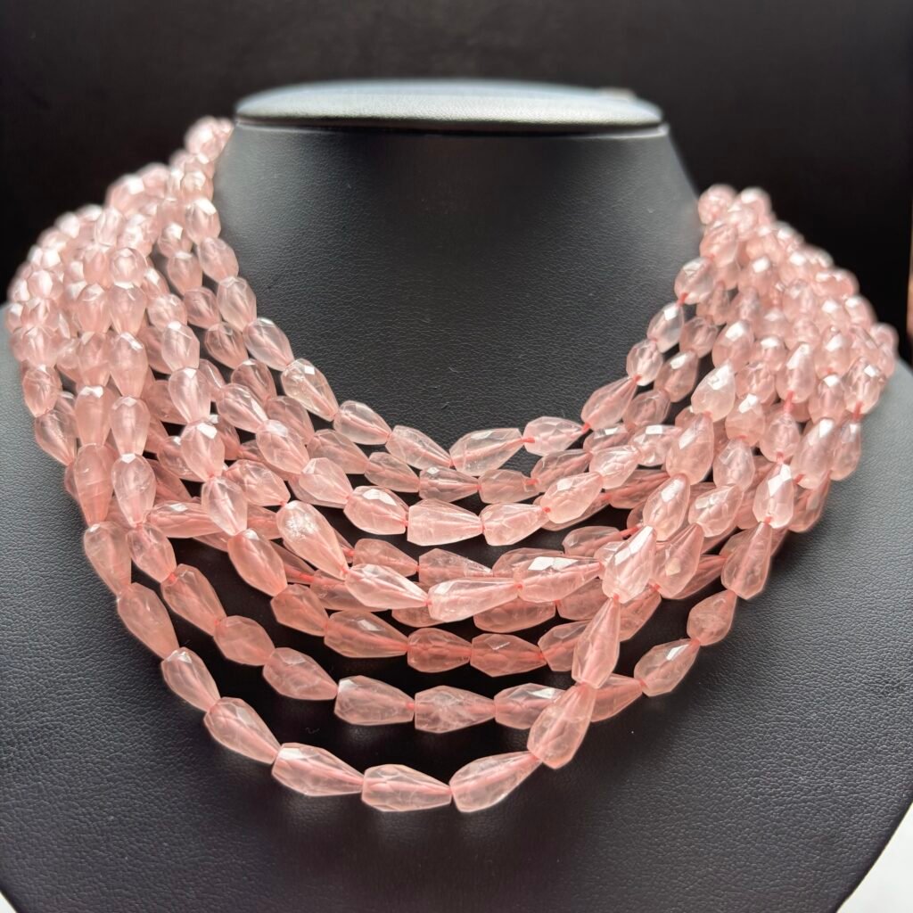 Rose Quartz Drop, 38cm