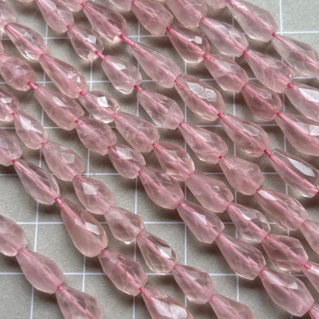 Rose Quartz Drop, 38cm