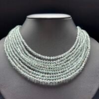 Aquamarine Round, 4*3.5 mm , 38cm