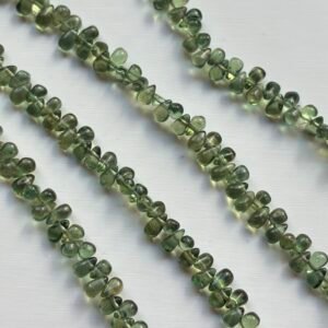 Apatite Smooth Drops , Green, 4*2mm, 19cm