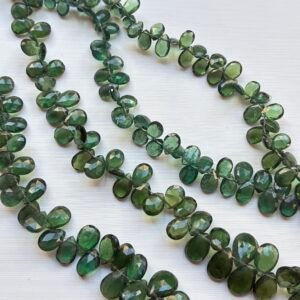 Apatite Faceted Pears, Natural TeaGreen, 8*5*2mm- 5*3*1mm, 22cm